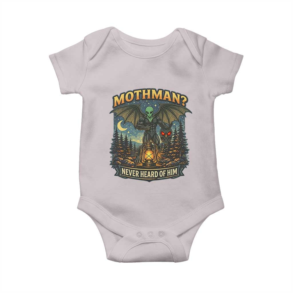 Funny Mothman Cryptid Believer Baby Onesie Never Heard Of Him