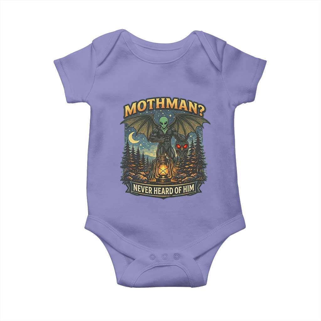 Funny Mothman Cryptid Believer Baby Onesie Never Heard Of Him