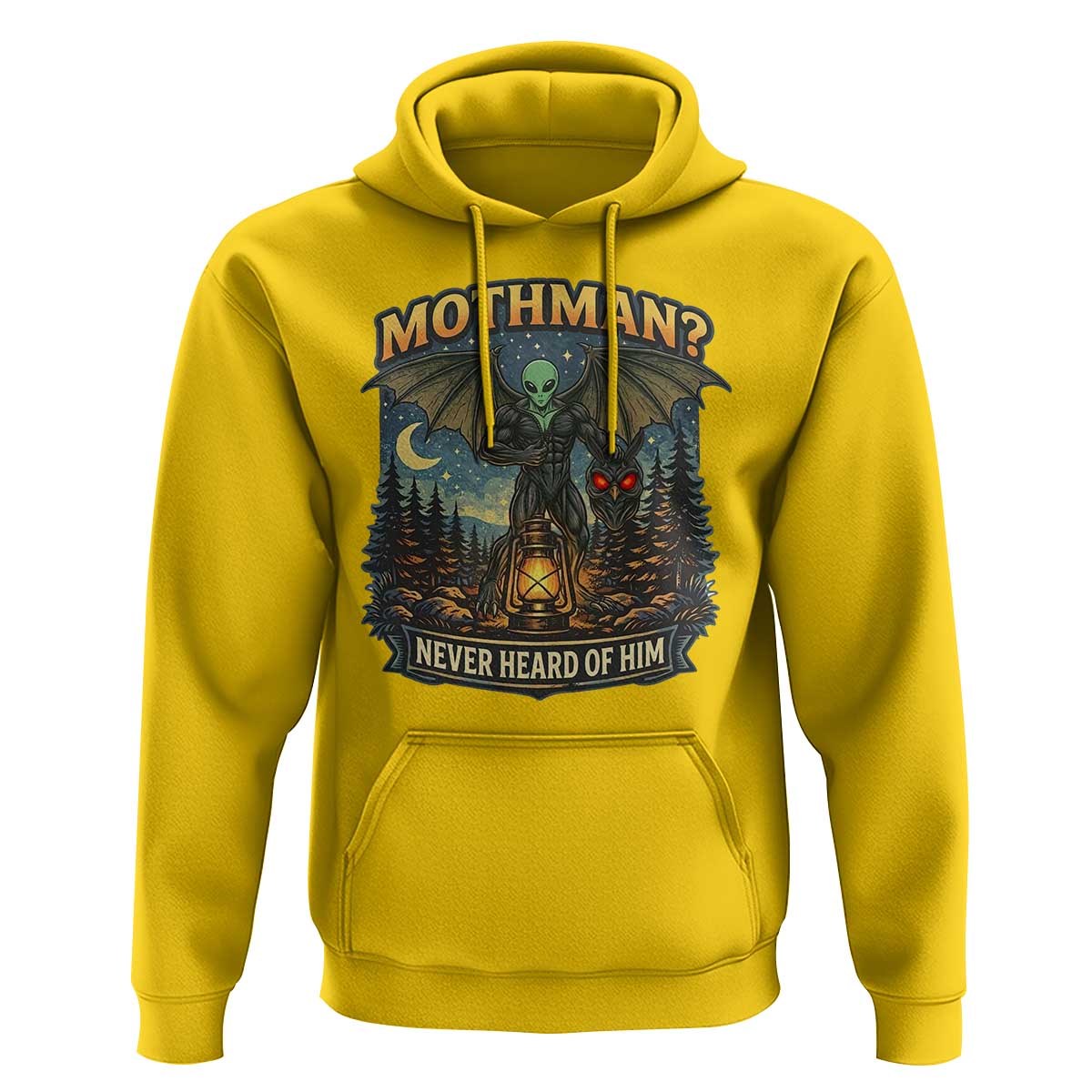 Funny Mothman Cryptid Believer Hoodie Never Heard Of Him