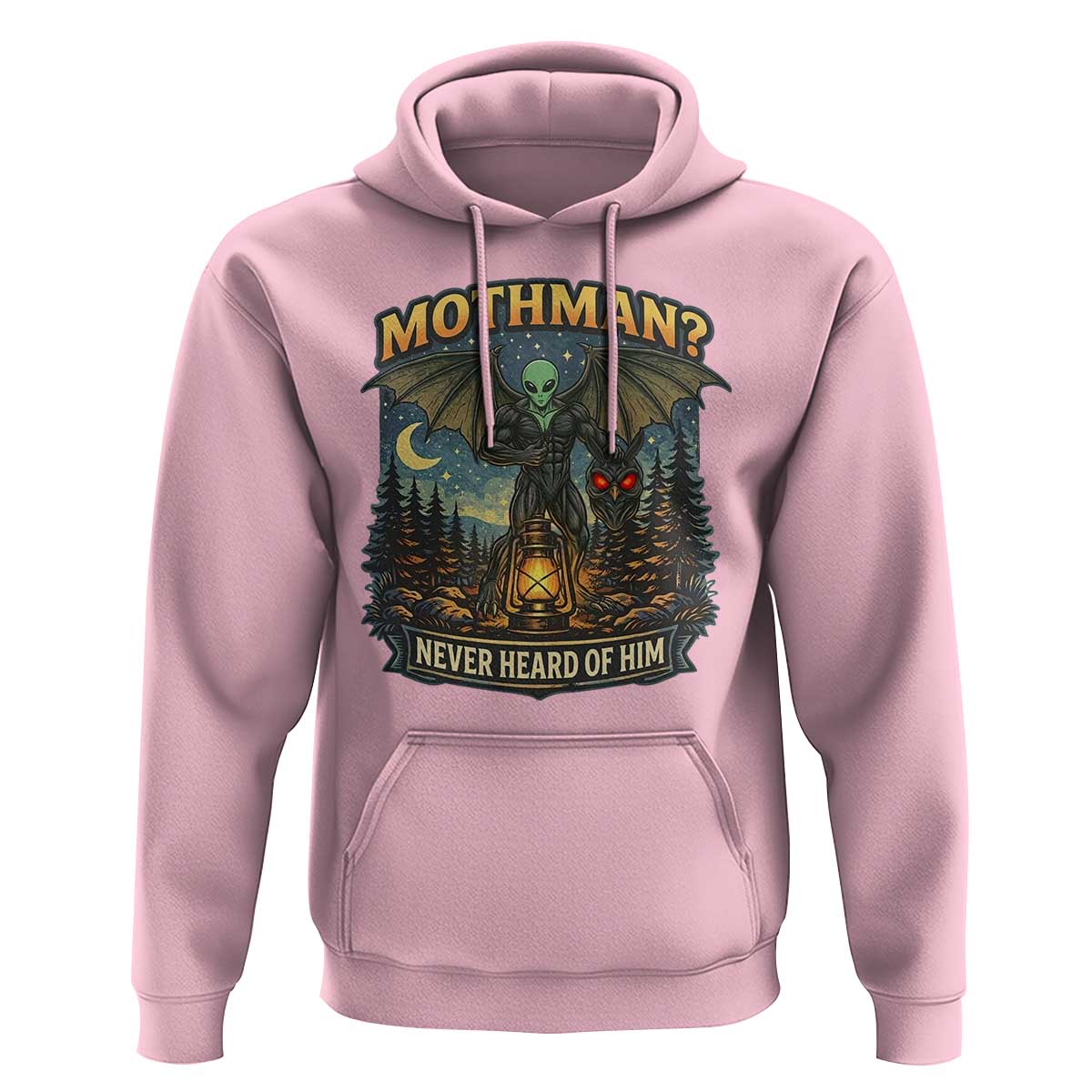 Funny Mothman Cryptid Believer Hoodie Never Heard Of Him