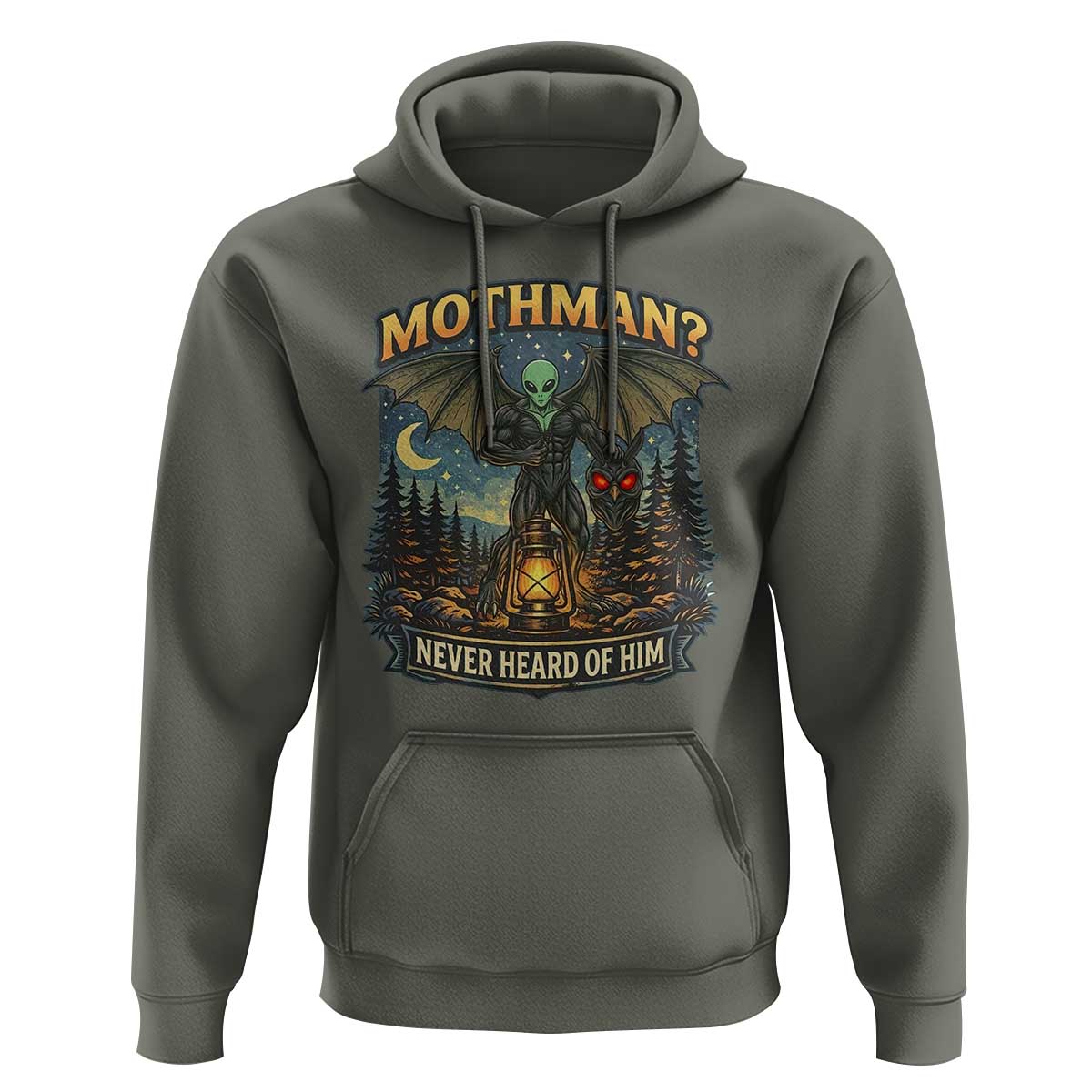 Funny Mothman Cryptid Believer Hoodie Never Heard Of Him