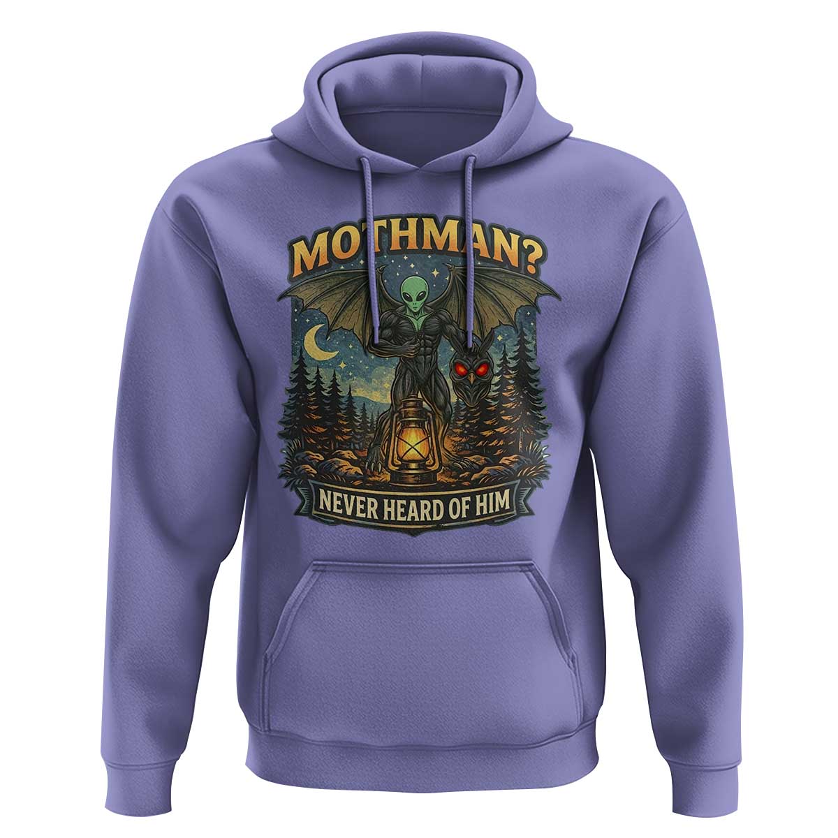 Funny Mothman Cryptid Believer Hoodie Never Heard Of Him