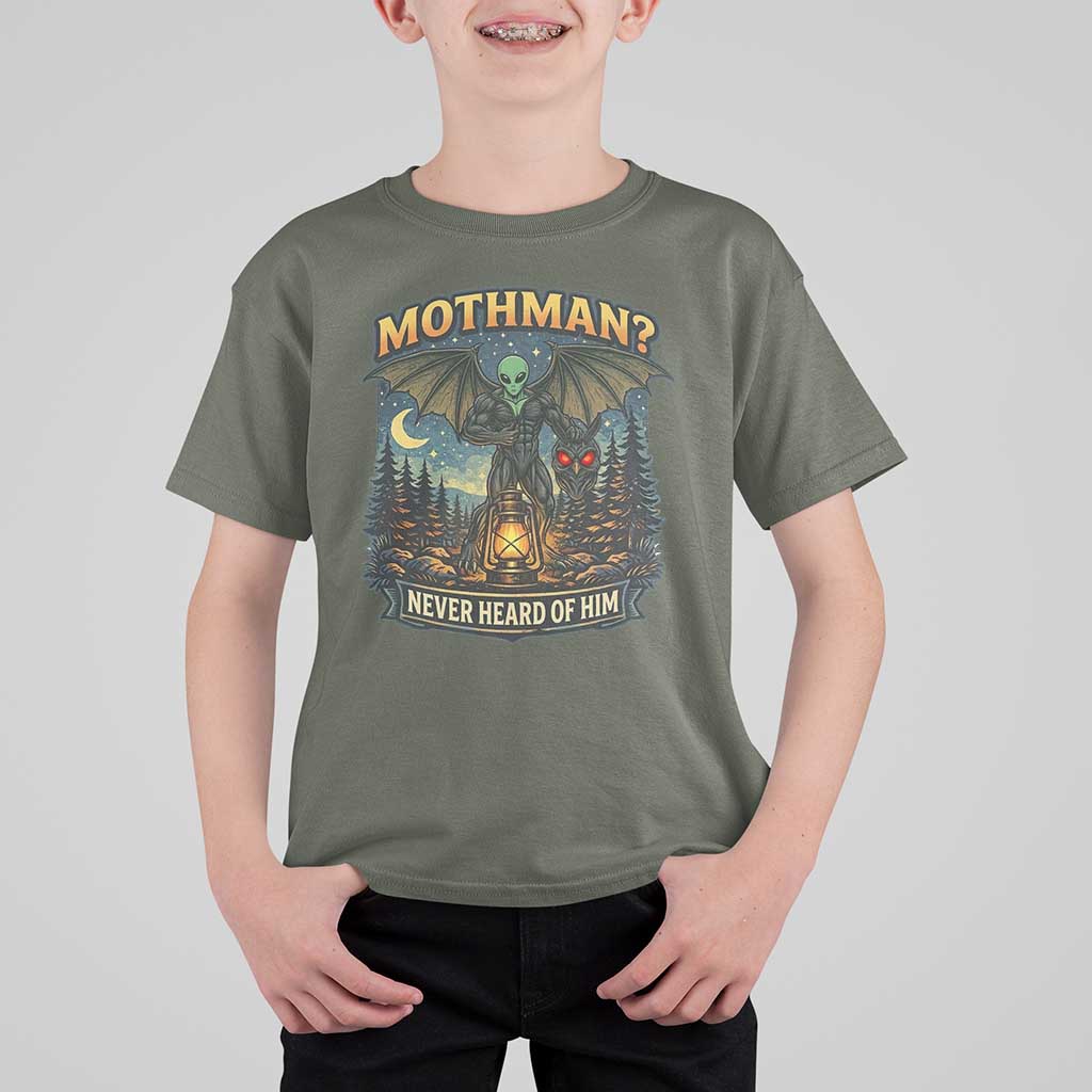 Funny Mothman Cryptid Believer T Shirt For Kid Never Heard Of Him