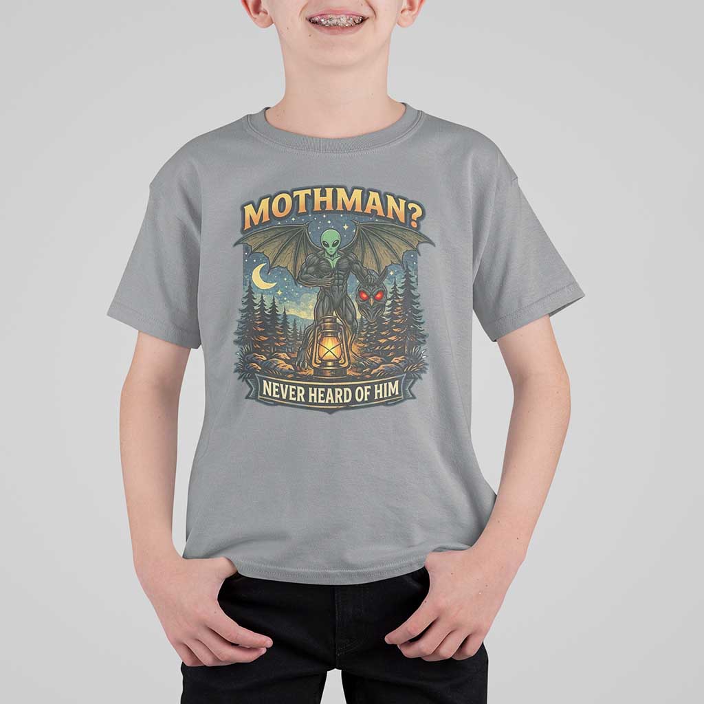 Funny Mothman Cryptid Believer T Shirt For Kid Never Heard Of Him
