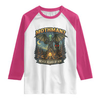 Funny Mothman Cryptid Believer Raglan Shirt Never Heard Of Him