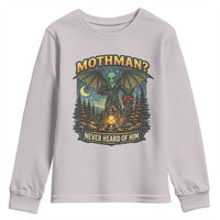 Funny Mothman Cryptid Believer Youth Sweatshirt Never Heard Of Him
