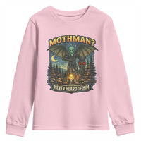Funny Mothman Cryptid Believer Youth Sweatshirt Never Heard Of Him