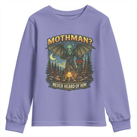 Funny Mothman Cryptid Believer Youth Sweatshirt Never Heard Of Him