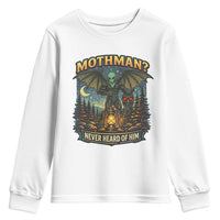 Funny Mothman Cryptid Believer Youth Sweatshirt Never Heard Of Him