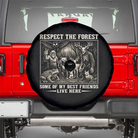 Respect The Forest My Best Friends Live Here Spare Tire Cover Cryptid Forest Lover