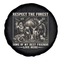 Respect The Forest My Best Friends Live Here Spare Tire Cover Cryptid Forest Lover