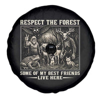 Respect The Forest My Best Friends Live Here Spare Tire Cover Cryptid Forest Lover