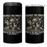 Respect The Forest My Best Friends Live Here 4 in 1 Can Cooler Tumbler Cryptid Forest Lover