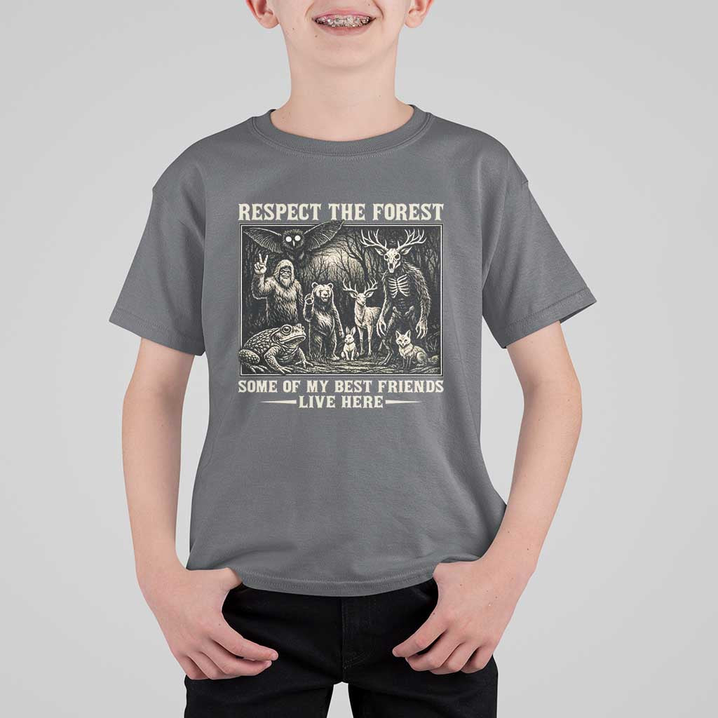 Respect The Forest My Best Friends Live Here T Shirt For Kid Cryptid Forest Lover