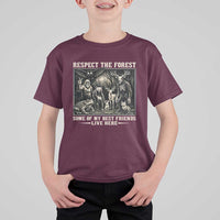 Respect The Forest My Best Friends Live Here T Shirt For Kid Cryptid Forest Lover