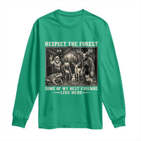 Respect The Forest My Best Friends Live Here Long Sleeve Shirt Cryptid Forest Lover