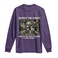 Respect The Forest My Best Friends Live Here Long Sleeve Shirt Cryptid Forest Lover