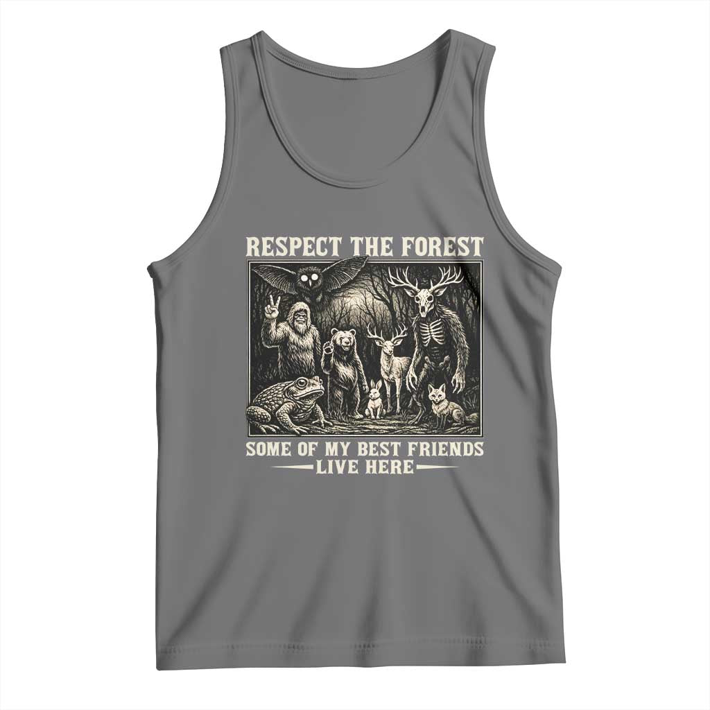 Respect The Forest My Best Friends Live Here Tank Top Cryptid Forest Lover