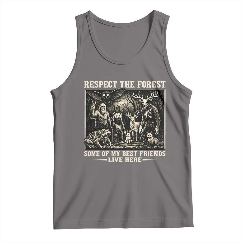Respect The Forest My Best Friends Live Here Tank Top Cryptid Forest Lover