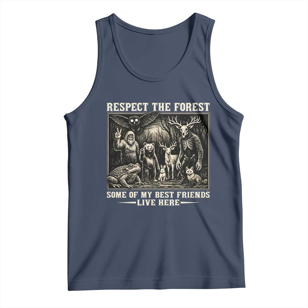 Respect The Forest My Best Friends Live Here Tank Top Cryptid Forest Lover