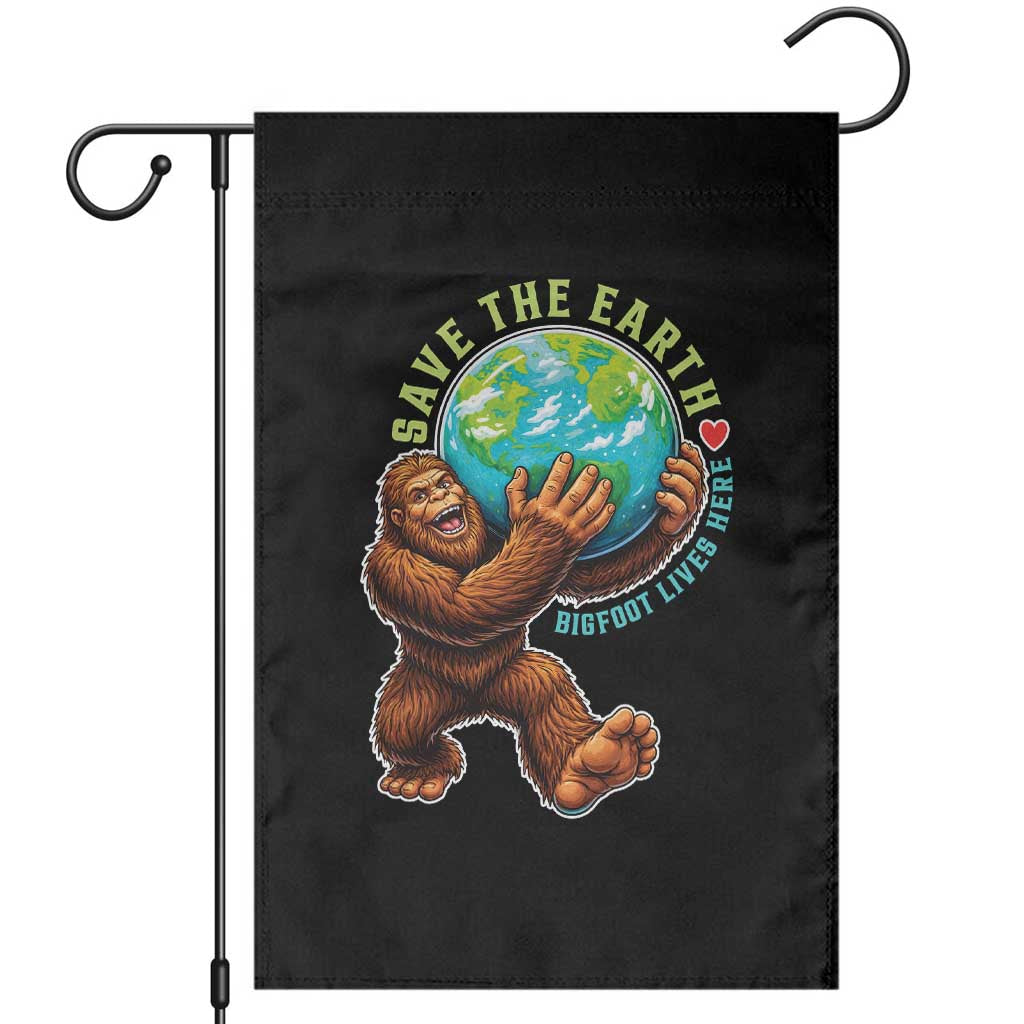 Earth Day Garden Flag Save The Earth Bigfoot Lives Here