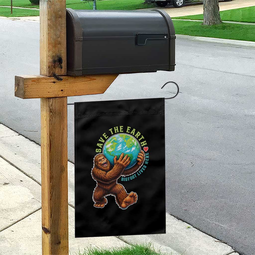 Earth Day Garden Flag Save The Earth Bigfoot Lives Here