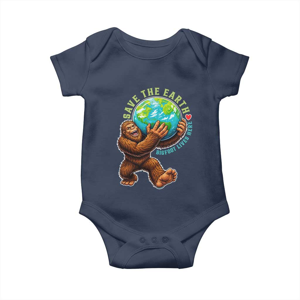 Earth Day Baby Onesie Save The Earth Bigfoot Lives Here
