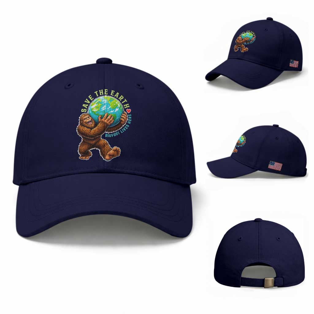 Earth Day Baseball Cap Save The Earth Bigfoot Lives Here