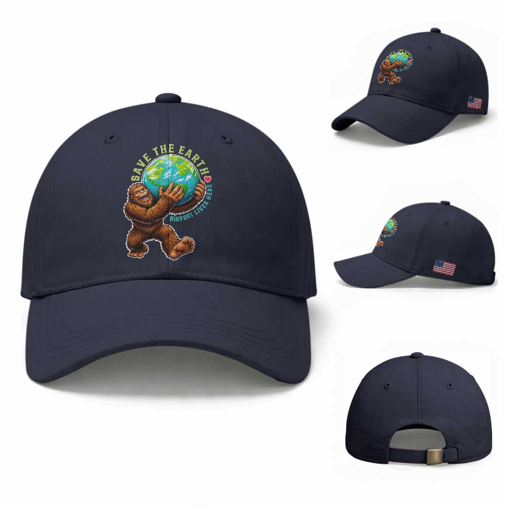 Earth Day Baseball Cap Save The Earth Bigfoot Lives Here