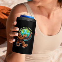 Earth Day 4 in 1 Can Cooler Tumbler Save The Earth Bigfoot Lives Here