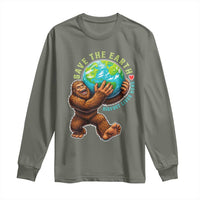 Earth Day Long Sleeve Shirt Save The Earth Bigfoot Lives Here