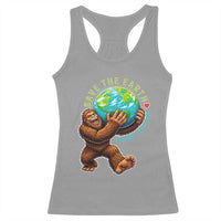 Earth Day Racerback Tank Top Save The Earth Bigfoot Lives Here