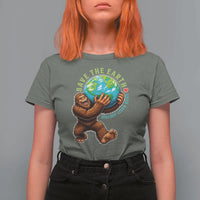 Earth Day T Shirt For Women Save The Earth Bigfoot Lives Here