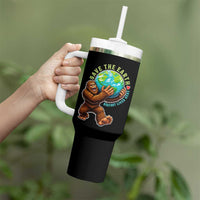 Earth Day Tumbler With Handle Save The Earth Bigfoot Lives Here