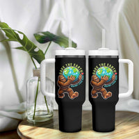 Earth Day Tumbler With Handle Save The Earth Bigfoot Lives Here