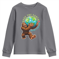 Earth Day Youth Sweatshirt Save The Earth Bigfoot Lives Here