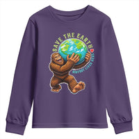 Earth Day Youth Sweatshirt Save The Earth Bigfoot Lives Here