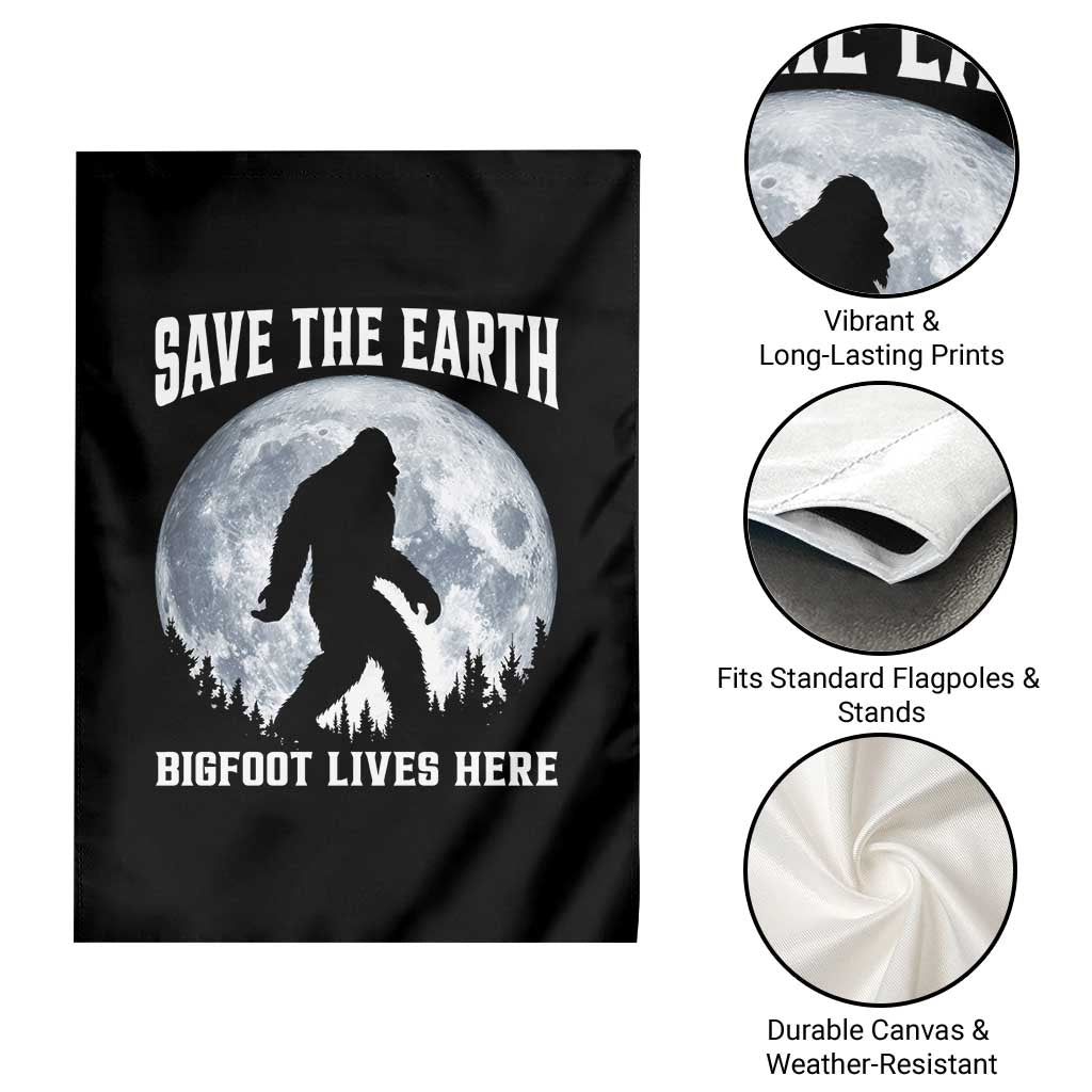 Save The Earth Bigfoot Lives Here Garden Flag Earth Day Nature Lover