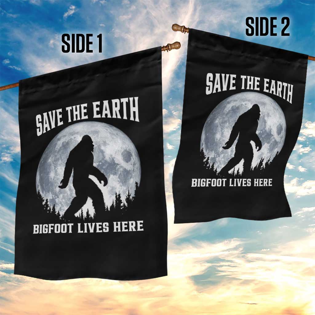 Save The Earth Bigfoot Lives Here Garden Flag Earth Day Nature Lover