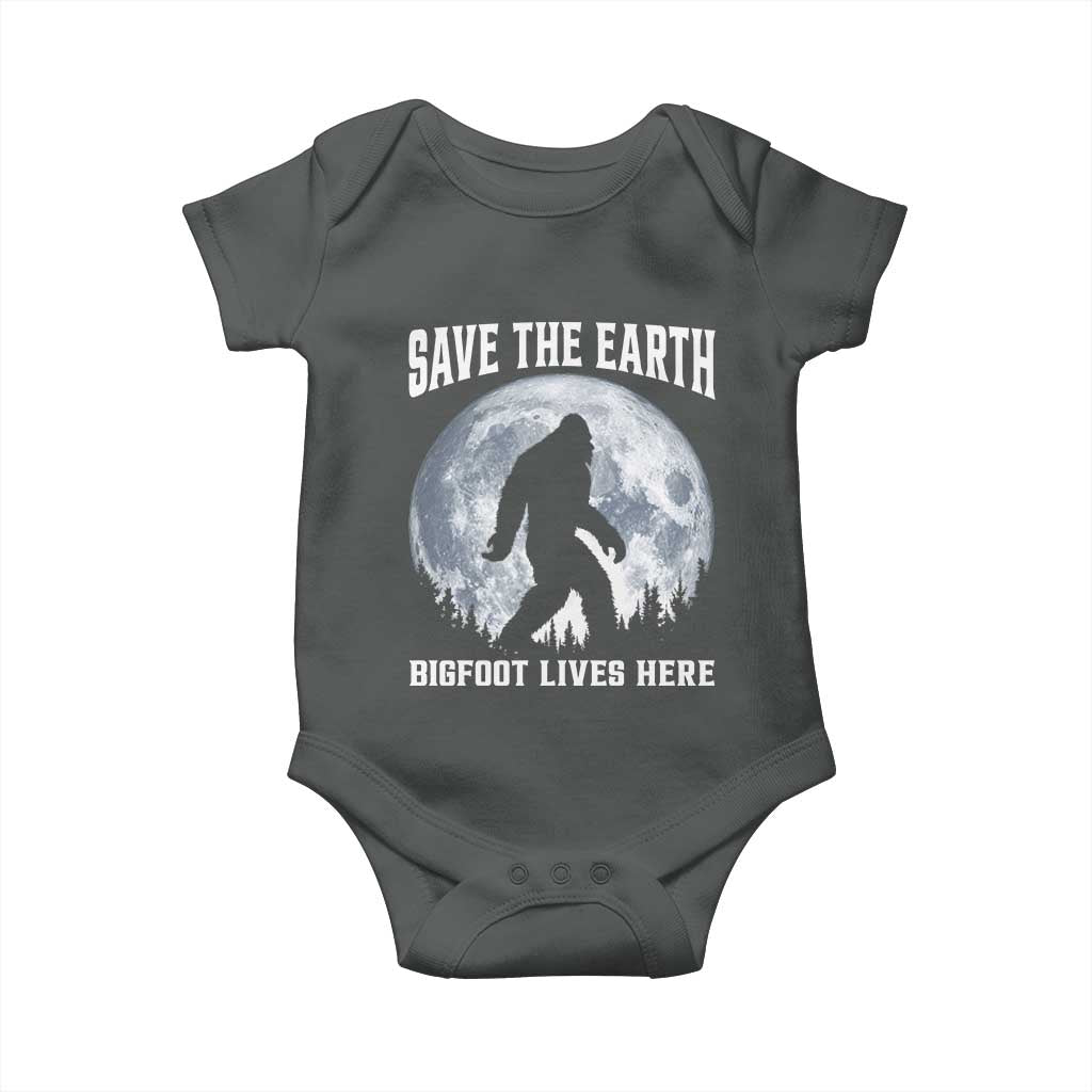 Save The Earth Bigfoot Lives Here Baby Onesie Earth Day Nature Lover