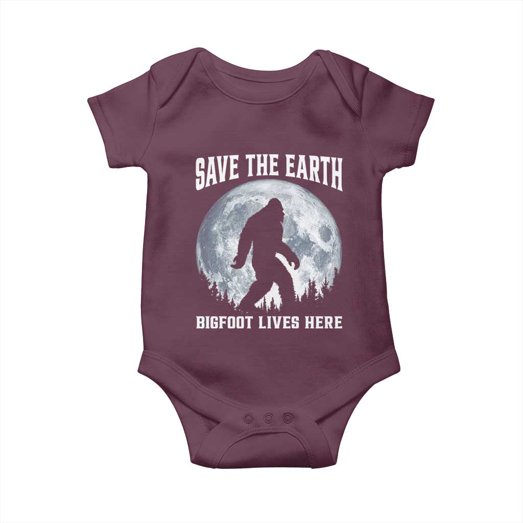 Save The Earth Bigfoot Lives Here Baby Onesie Earth Day Nature Lover