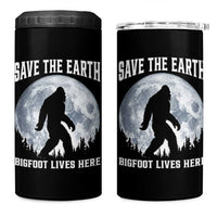 Save The Earth Bigfoot Lives Here 4 in 1 Can Cooler Tumbler Earth Day Nature Lover