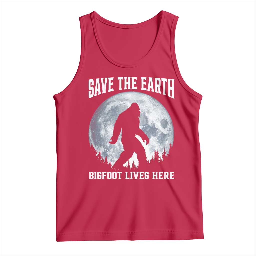 Save The Earth Bigfoot Lives Here Tank Top Earth Day Nature Lover