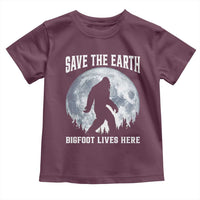 Save The Earth Bigfoot Lives Here Toddler T Shirt Earth Day Nature Lover