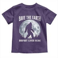 Save The Earth Bigfoot Lives Here Toddler T Shirt Earth Day Nature Lover
