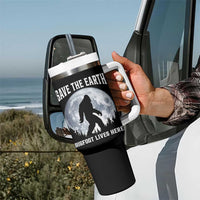 Save The Earth Bigfoot Lives Here Tumbler With Handle Earth Day Nature Lover