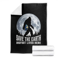 Save Our Planet Nature Lover Throw Blanket Bigfoot Lives Here