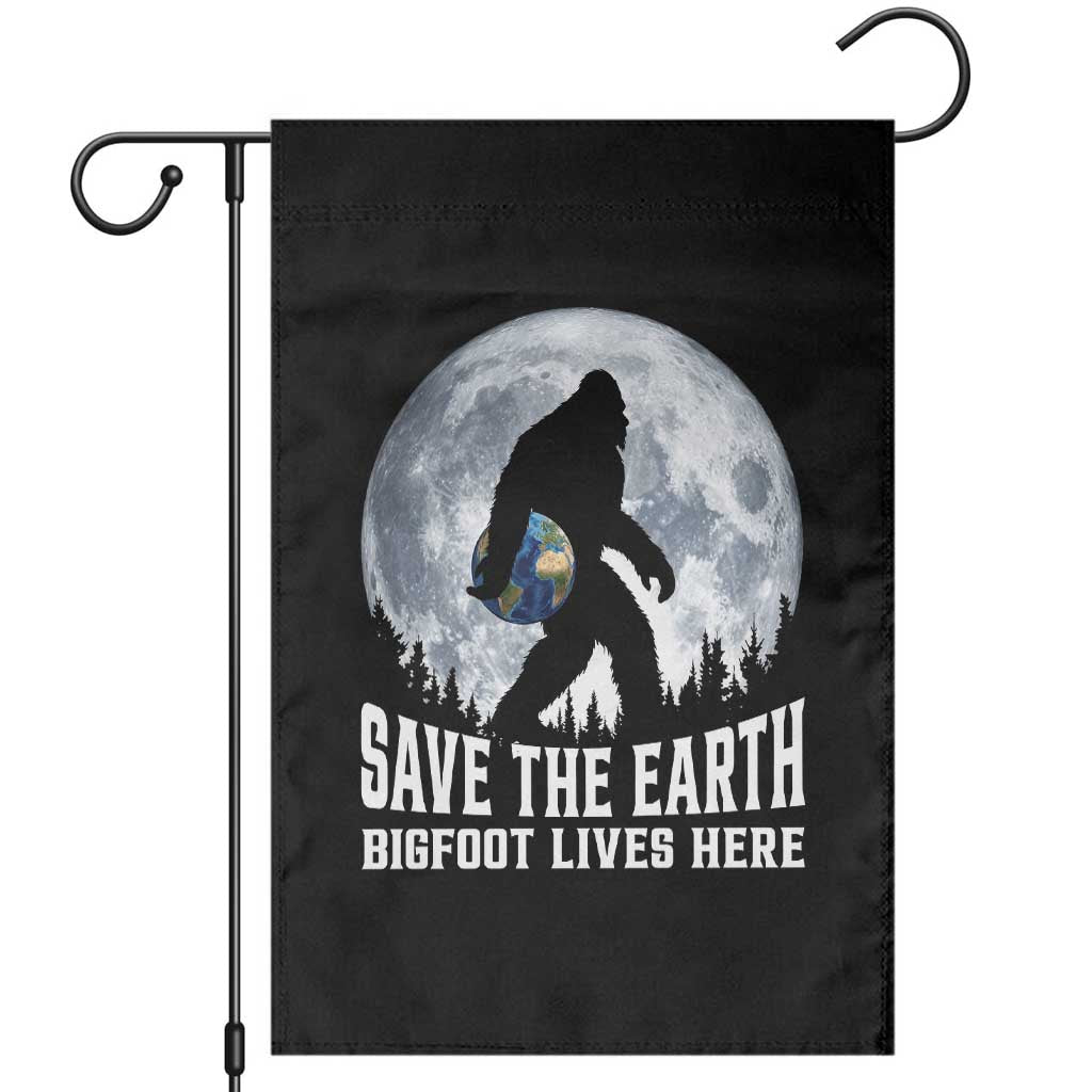 Save Our Planet Nature Lover Garden Flag Bigfoot Lives Here