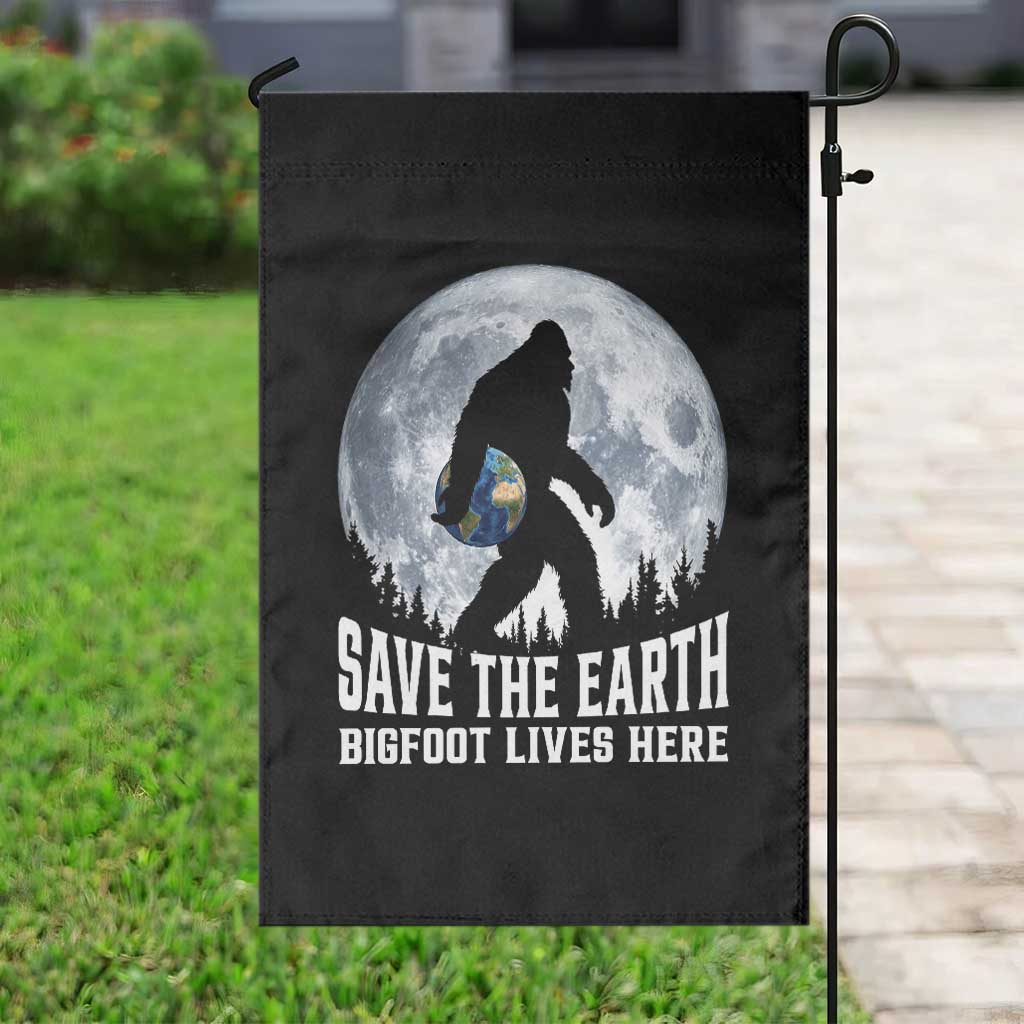 Save Our Planet Nature Lover Garden Flag Bigfoot Lives Here
