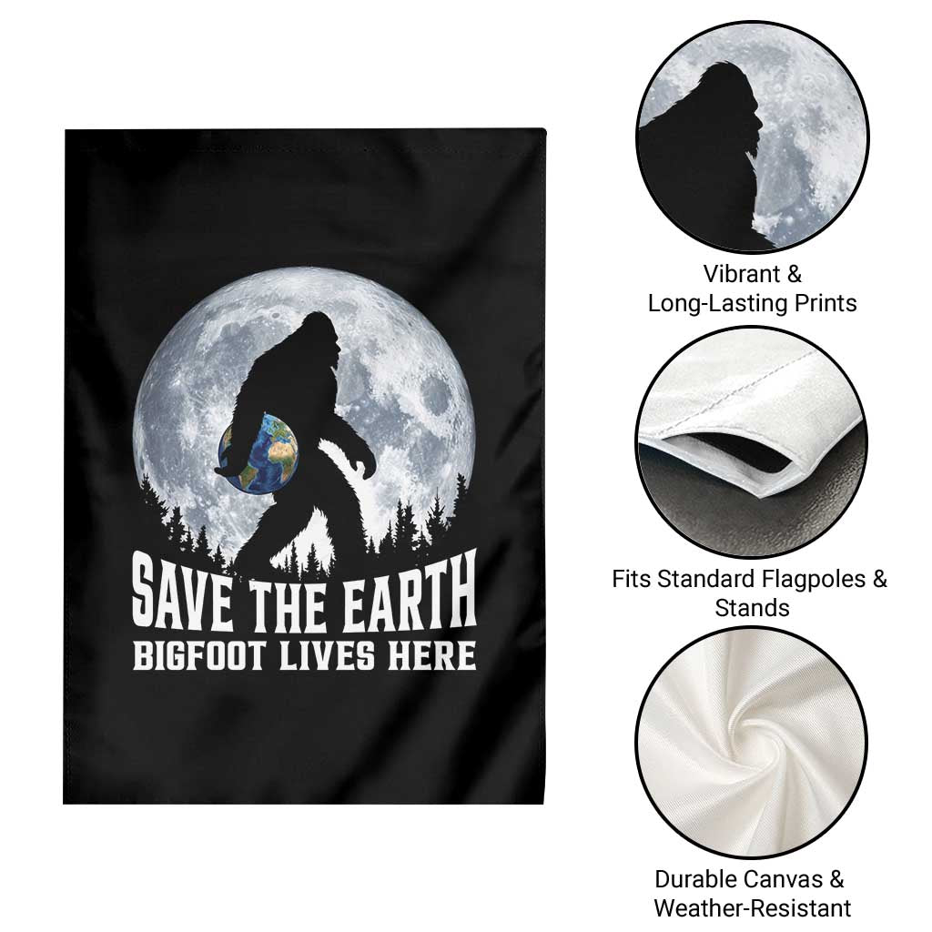 Save Our Planet Nature Lover Garden Flag Bigfoot Lives Here